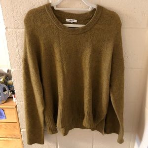 MADEWELL Button Sleeve Wool Blend Sweater